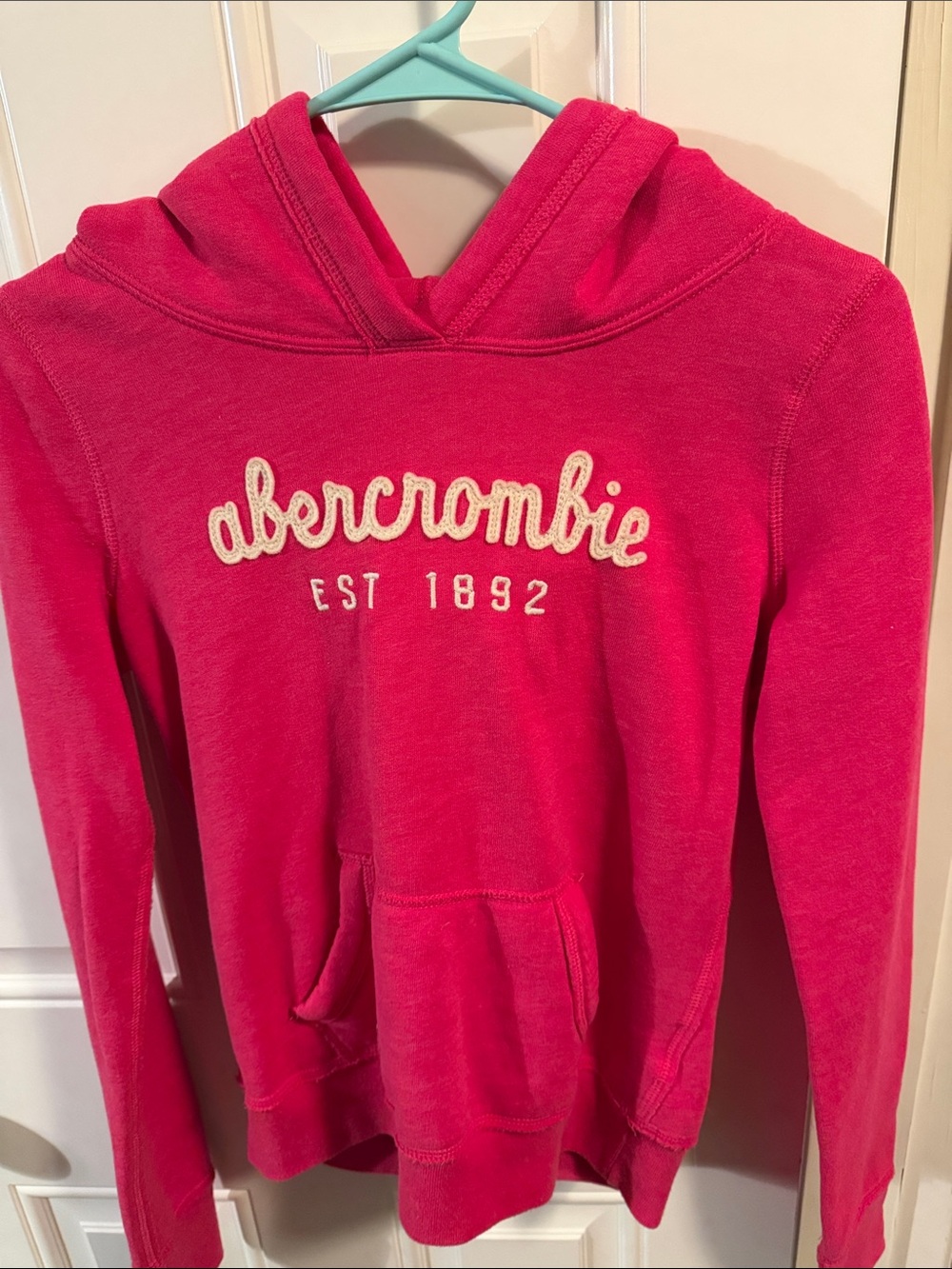 Abercrombie & Fitch Bright Pink Hoodie Sweatshirt
